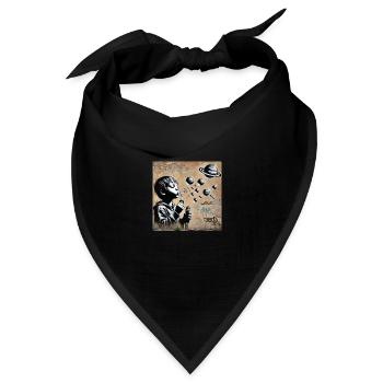Kein Banksy - Kosmische Träume - Bandana Dreieckstuch - Schwarz - Vorne