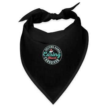 Helping Hands Caring Heart Caregiver Caregiving Ca - Bandana Dreieckstuch - Schwarz - Vorne