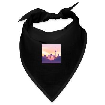 Berlin - Bandana Dreieckstuch - Schwarz - Vorne