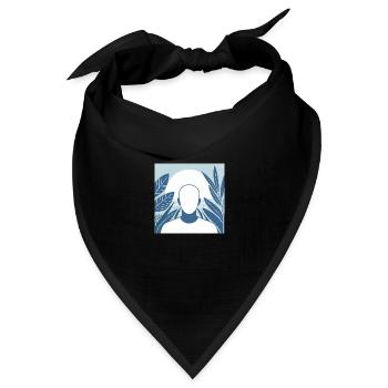 Minimalistische Illustration - Bandana Dreieckstuch - Schwarz - Vorne