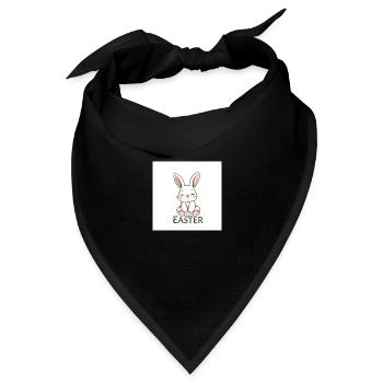 Der Osterzauber des Hasen - Bandana Dreieckstuch - Schwarz - Vorne