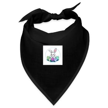 Ei, Ei, Osterzeit! - Bandana Dreieckstuch - Schwarz - Vorne