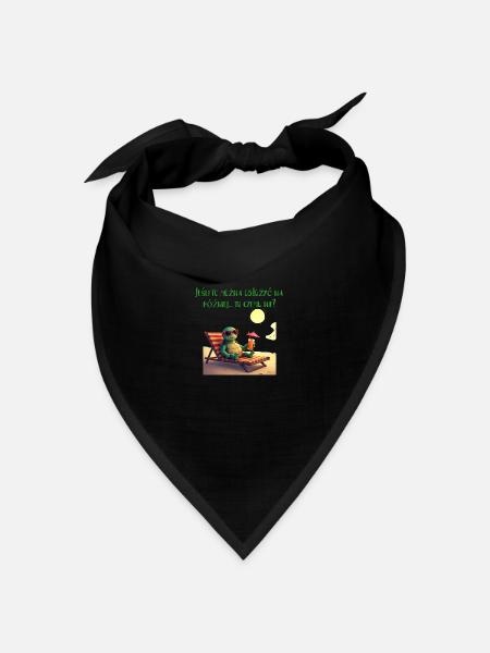 Entspannte Schildkröte - Bandana Dreieckstuch - Schwarz