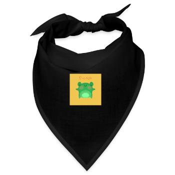 Frog-tastic Nr.2 - Bandana Dreieckstuch - Schwarz - Vorne