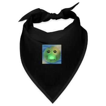 Sonnender Frosch - Bandana Dreieckstuch - Schwarz - Vorne