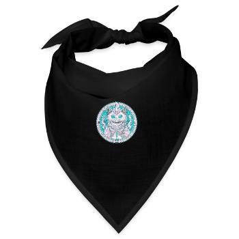 Skurrile Geisterkatze - Bandana Dreieckstuch - Schwarz - Vorne