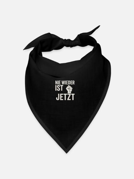 Nie wieder ist jetzt - Bandana Dreieckstuch - Schwarz