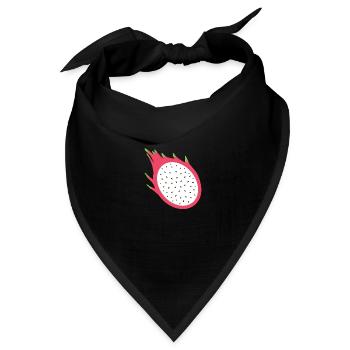 Drachenfrucht - Bandana Dreieckstuch - Schwarz - Vorne