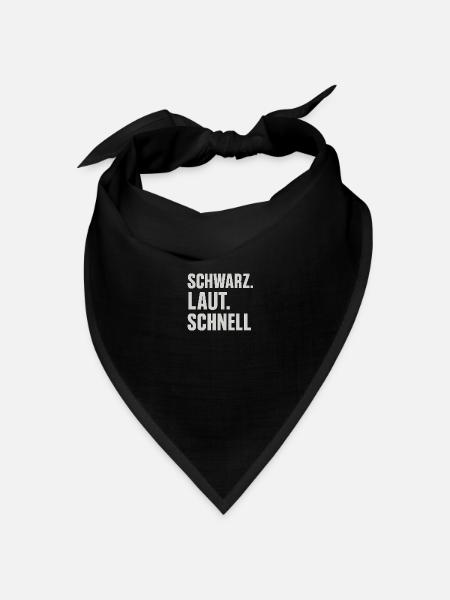Schwarz Laut Schnell - Bandana Dreieckstuch - Schwarz