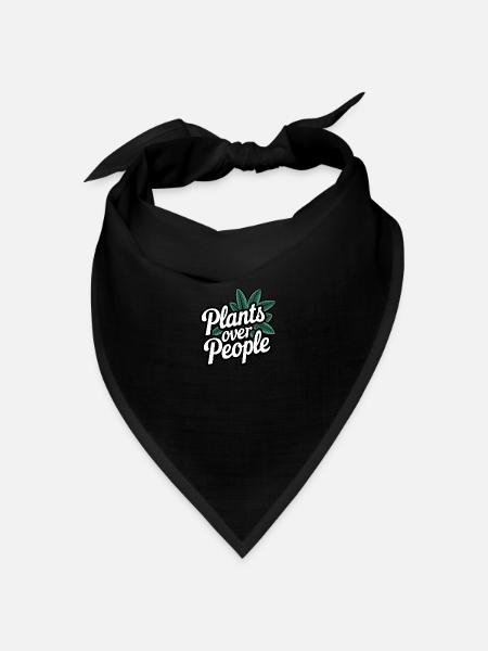 Plants Over People - Bandana Dreieckstuch - Schwarz