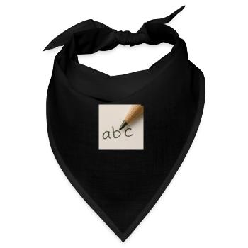 Schrift - Bandana Dreieckstuch - Schwarz - Vorne