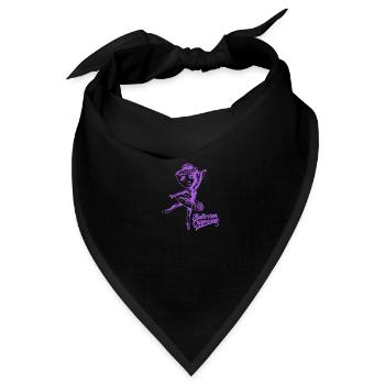 Ballerina Cappuccina - Lila - Bandana Dreieckstuch - Schwarz - Vorne