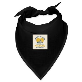 Heimat mit Herz Neuburg an der Donau - Bandana Dreieckstuch - Schwarz - Vorne