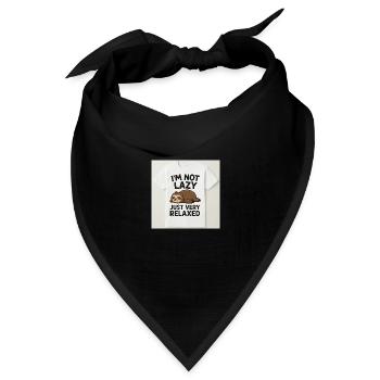 I’m Not Lazy – Just Very Relaxed - Bandana Dreieckstuch - Schwarz - Vorne