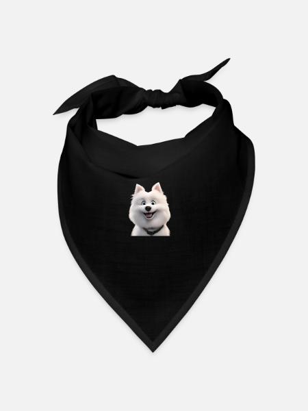 „Niedlicher Spitz-Hund – Das perfekte Tierdesign“ - Bandana Dreieckstuch - Schwarz