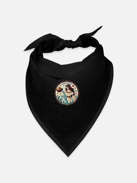Wassermann - Bandana Dreieckstuch - Schwarz