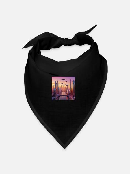 Kunst - Bandana Dreieckstuch - Schwarz