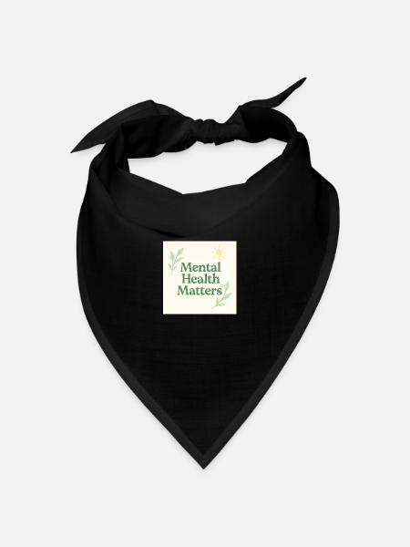 Mental Health Matters Sun green - Bandana Dreieckstuch - Schwarz