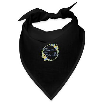 Team Bride /Team Braut - Bandana Dreieckstuch - Schwarz - Vorne