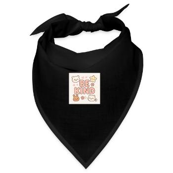 Be kind - Cute design - Bandana Dreieckstuch - Schwarz - Vorne