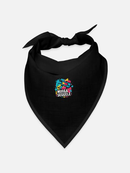 Muggaseggele - Bandana Dreieckstuch - Schwarz