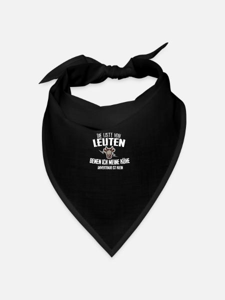 Meine Kühe - Bandana Dreieckstuch - Schwarz