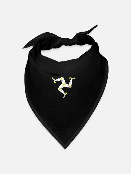 Isle of Man - Bandana Dreieckstuch - Schwarz