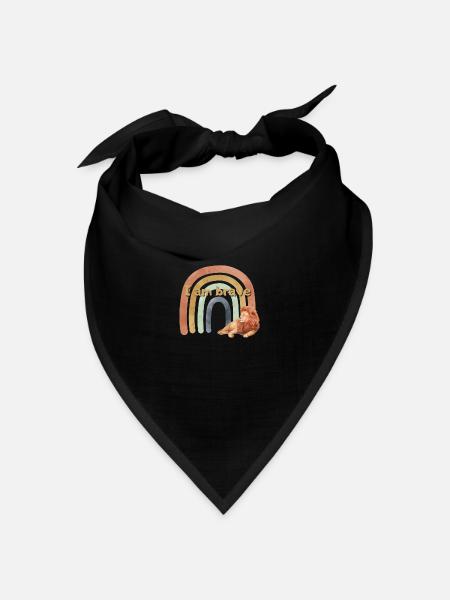 Löwe Mut Stärke Affirmation für Kinder Selbstwert - Bandana Dreieckstuch - Schwarz