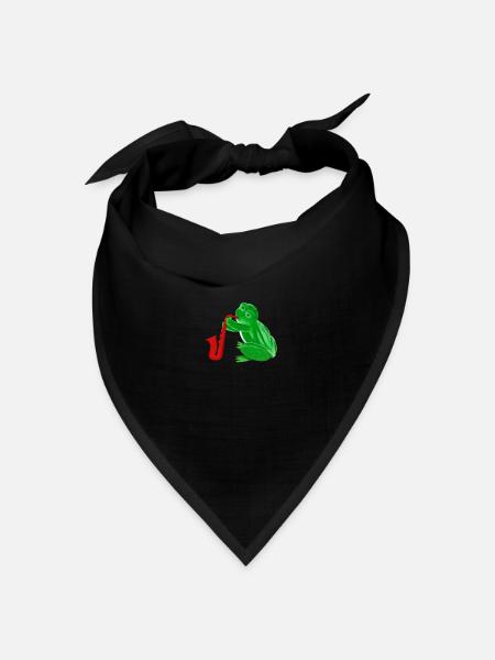 Saxofrog - Bandana Dreieckstuch - Schwarz
