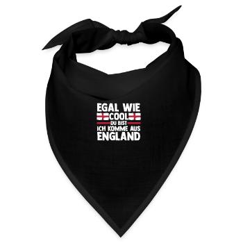 Großbritannien Engländer England - Bandana Dreieckstuch - Schwarz - Vorne