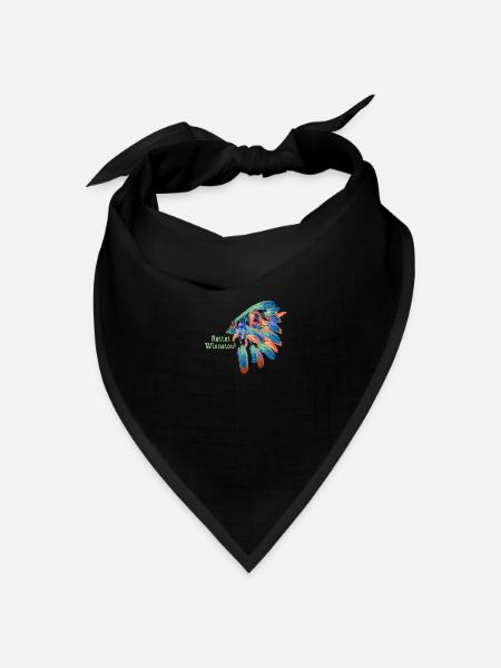 rettet winnetou,winnetou,indianer,häuptling - Bandana Dreieckstuch - Schwarz