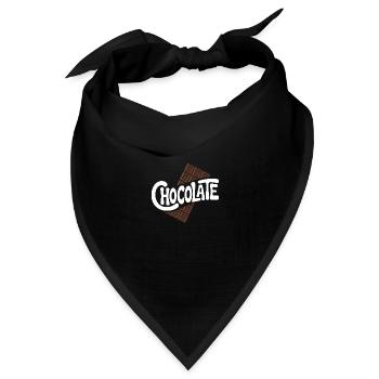 Schokolade - Cool Sweets Logo - Bandana Dreieckstuch - Schwarz - Vorne