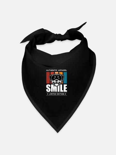 Smile - Bandana Dreieckstuch - Schwarz