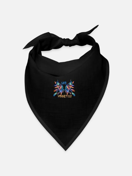 engelsflügel,flügel,angelwings,save winnetou - Bandana Dreieckstuch - Schwarz