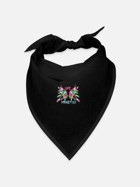 engelsflügel,flügel,angelwings,save winnetou - Bandana Dreieckstuch - Schwarz