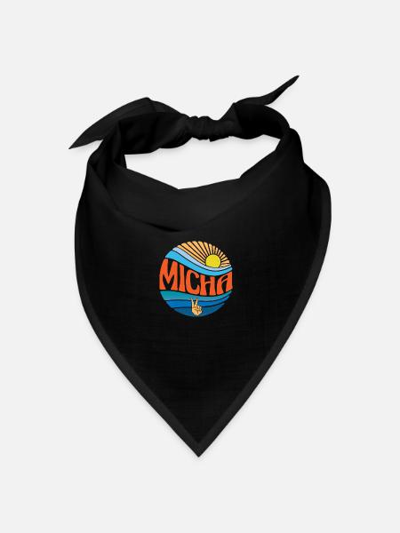 Micha Hemd Vintage Sunset Micha Groovy Tie Dye - Bandana Dreieckstuch - Schwarz
