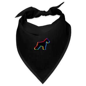 CMYK Schnauzer - Bandana Dreieckstuch - Schwarz - Vorne