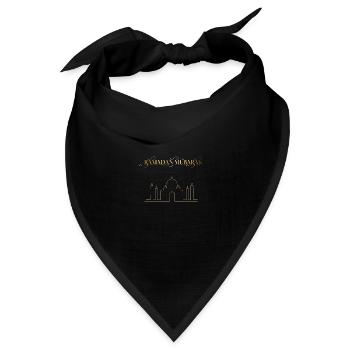 Ramadan Mubarak Golden Mosque - Bandana Dreieckstuch - Schwarz - Vorne