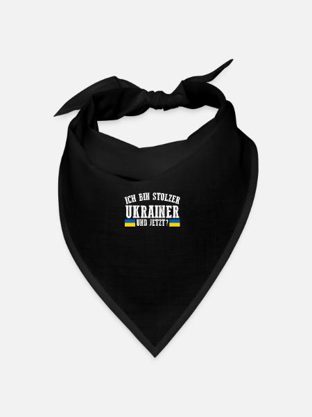 Ukrainer Ukraine - Bandana Dreieckstuch - Schwarz