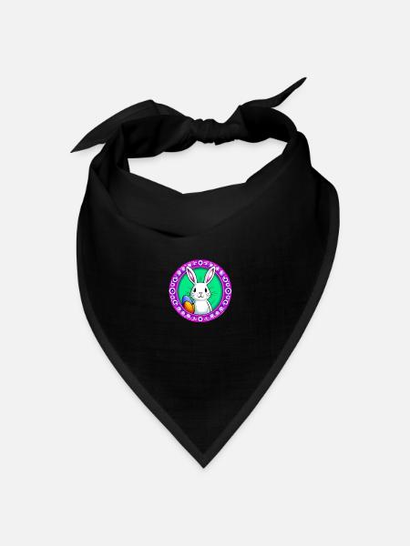 Osterhase Osterei Ostereier - Bandana Dreieckstuch - Schwarz
