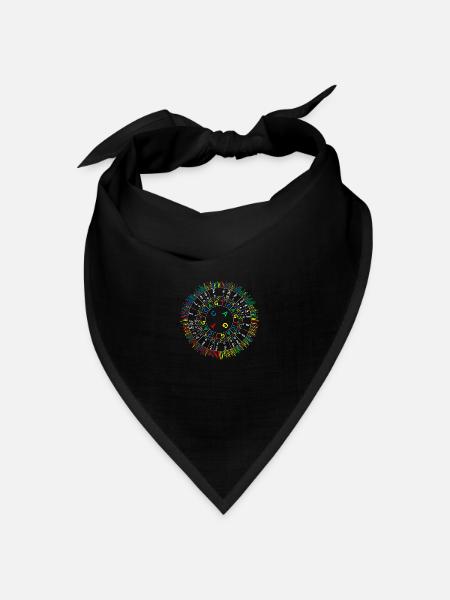 Sanger Codon Circle (dunkler Hintergrund) - Bandana Dreieckstuch - Schwarz