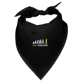 Golf Evolution Golfer Golfen - Bandana Dreieckstuch - Schwarz - Vorne