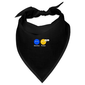 Proton Elektron Be Positive - Bandana Dreieckstuch - Schwarz - Vorne