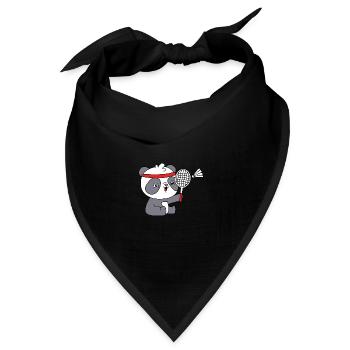 Badminton - Bandana Dreieckstuch - Schwarz - Vorne