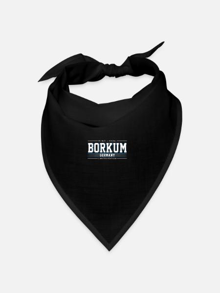 Borkum - Bandana Dreieckstuch - Schwarz