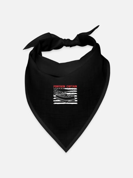 Pontonboot Boot Boote - Bandana Dreieckstuch - Schwarz