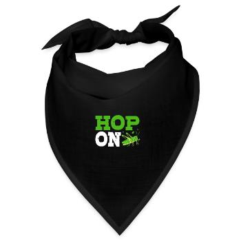 Heuschrecke - Bandana Dreieckstuch - Schwarz - Vorne