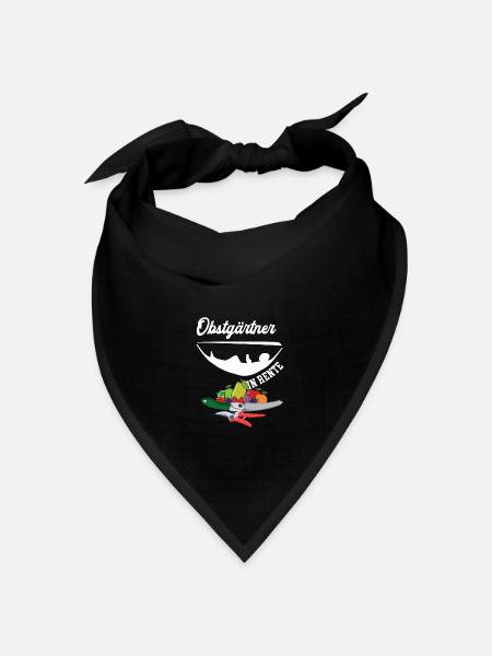 Obstgärtner Rente Rentner Obstgärtnerei Ruhestand - Bandana Dreieckstuch - Schwarz