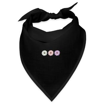 Blume pastell Blume Blumen pastell Blumen flieder - Bandana Dreieckstuch - Schwarz - Vorne