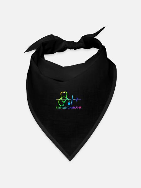 Rettungssanitäter | Retter | Sanitäter |Stethoskop - Bandana Dreieckstuch - Schwarz
